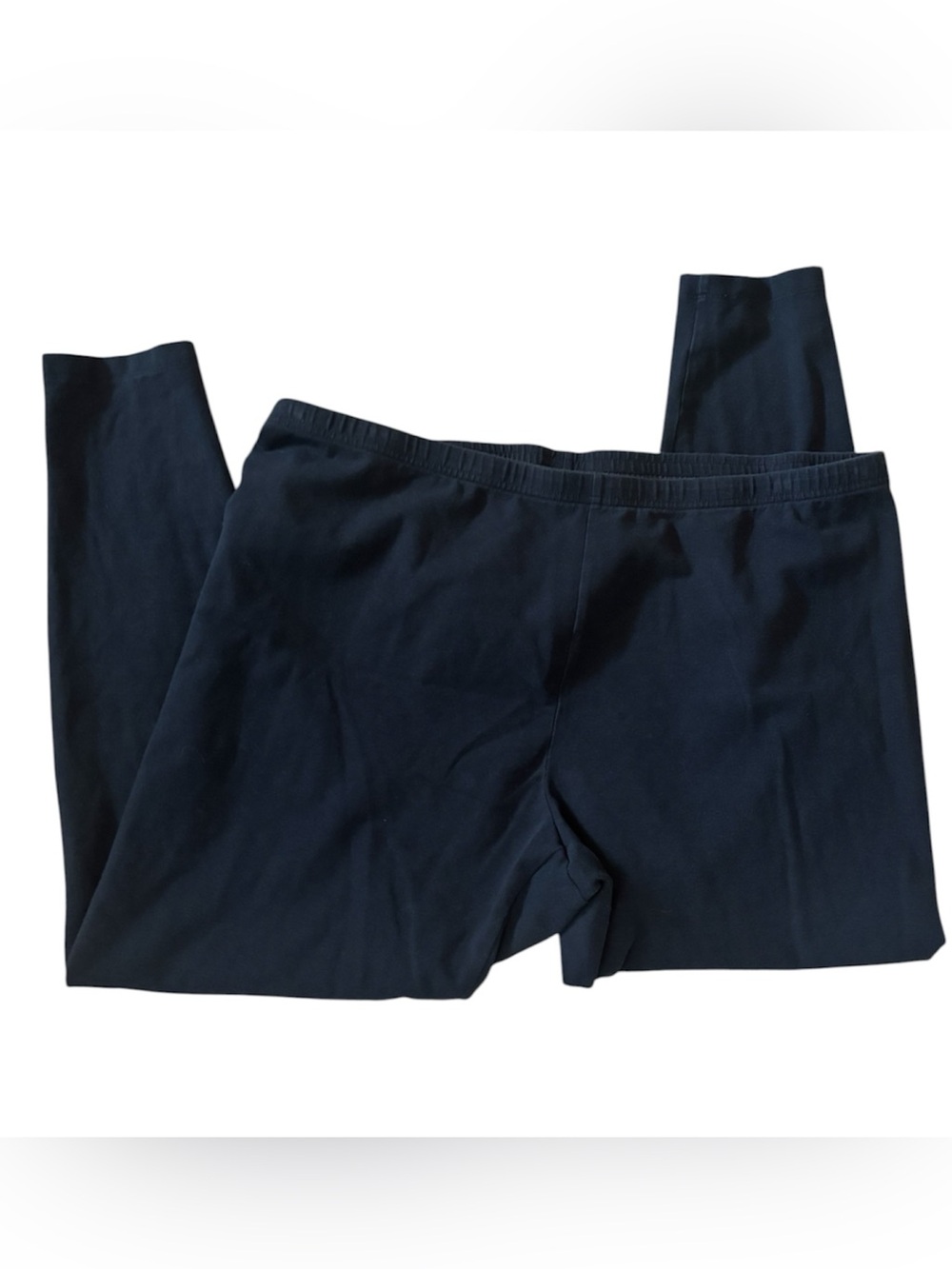 J. Jill Navy Blue Comfortable Pima Cotton Ankle Leggings Stretch Casual Pants - Picture 3 of 7